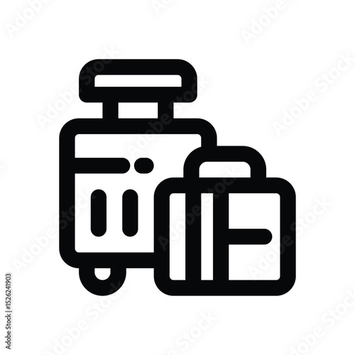 luggage line icon. Clean and minimalist vector icon for websites, mobile apps, presentations, and logos. Fully scalable and customizable for any project.