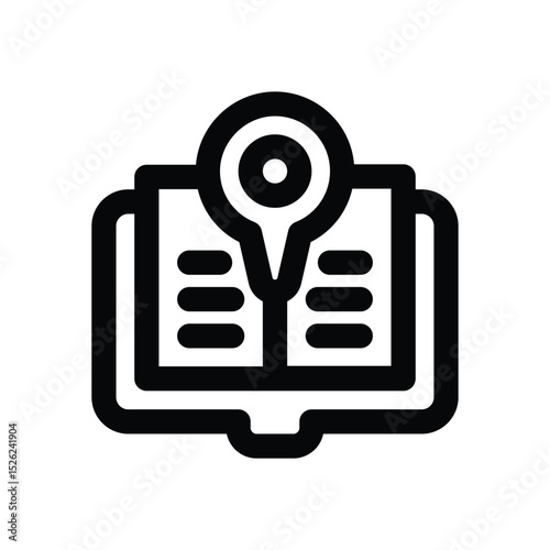 tour guide line icon. Clean and minimalist vector icon for websites, mobile apps, presentations, and logos. Fully scalable and customizable for any project.