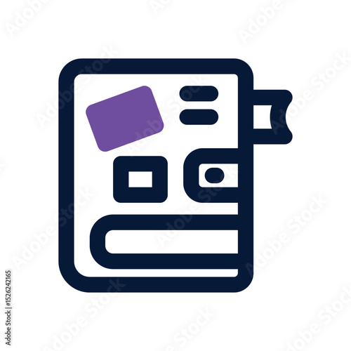 notebook duotone icon. Sleek and modern vector icon for websites, mobile apps, marketing materials, and corporate design. Fully scalable and ready to use.