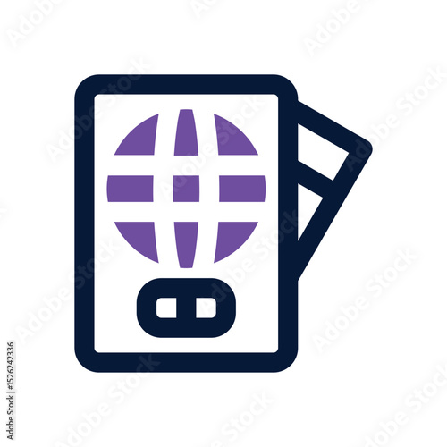 passport duotone icon. Sleek and modern vector icon for websites, mobile apps, marketing materials, and corporate design. Fully scalable and ready to use.