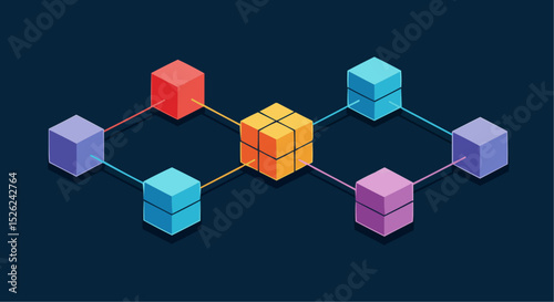 abstract colorful cubes