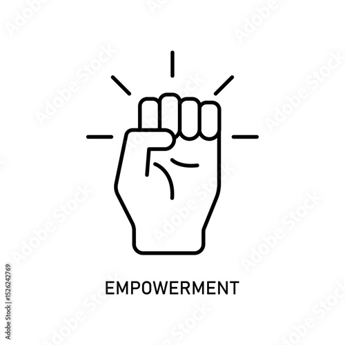 Icon a empowerment, isolated against a clean background.