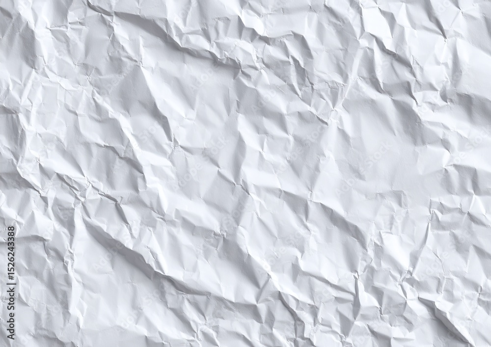 Fototapeta premium White paper texture with crumpled edges