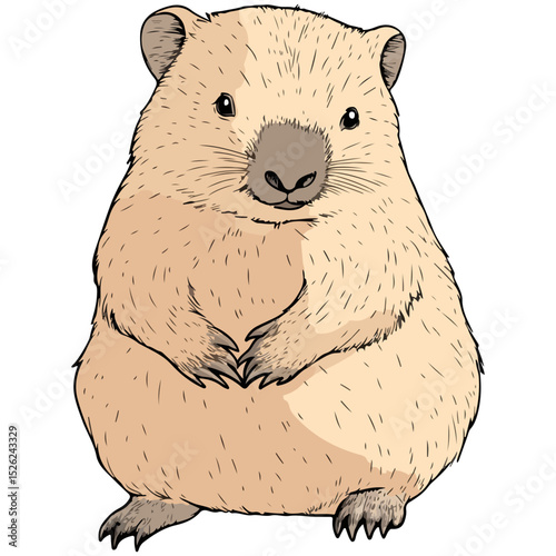 wombat, animal, vector, transparent background, creature, vombatidae, rodent, mammal, wildlife, cute, isolated, nature, zoo, furry