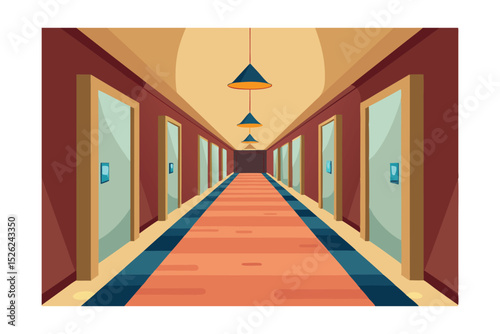 Elegant Hotel Corridor Interior Design and Architecture