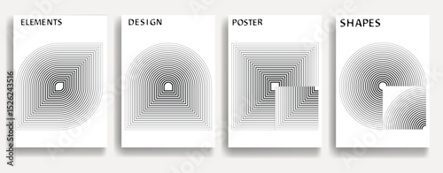 Modern posters . Vector design composition with various geometric shapes . Abstract contemporary art . Vector art brochures