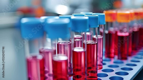 Wallpaper Mural Colorful Test Tubes in Laboratory with Red and Blue Liquids Torontodigital.ca