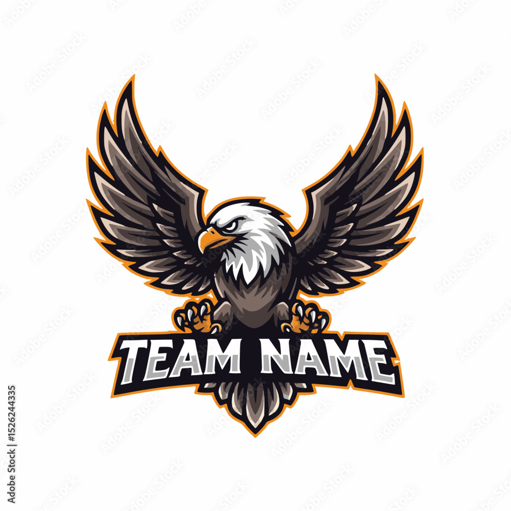 Obraz premium An Agile and Focused Bird in the Wild A Mascot for Gaming and E-sports Adventure
