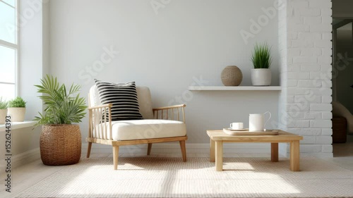 Wallpaper Mural Cozy Living Room with Natural Light and Modern Furniture Torontodigital.ca