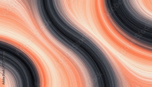 Serene Peach and Charcoal Flow