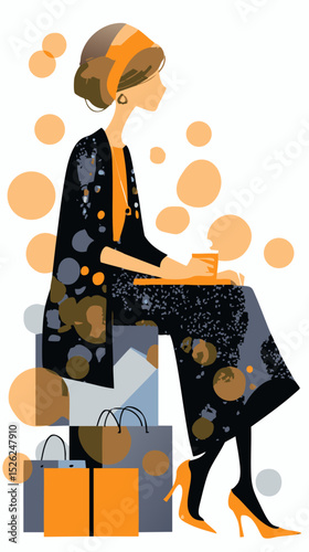 vector art poster shopping template