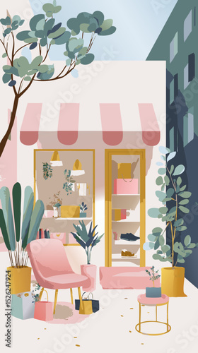 vector art poster shopping template