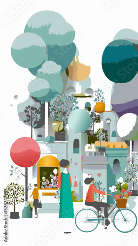 vector art poster shopping template