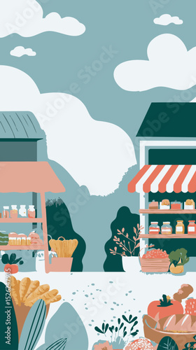 vector art poster shopping template