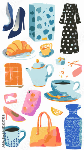 vector art poster shopping template