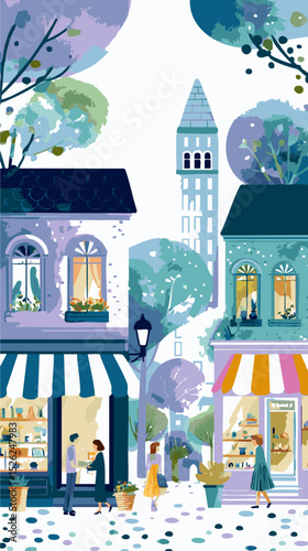 vector art poster shopping template