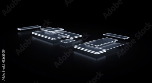 Metallic industrial components closeup