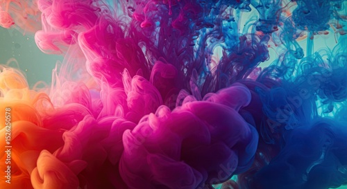 Multicolored smoke abstract background
