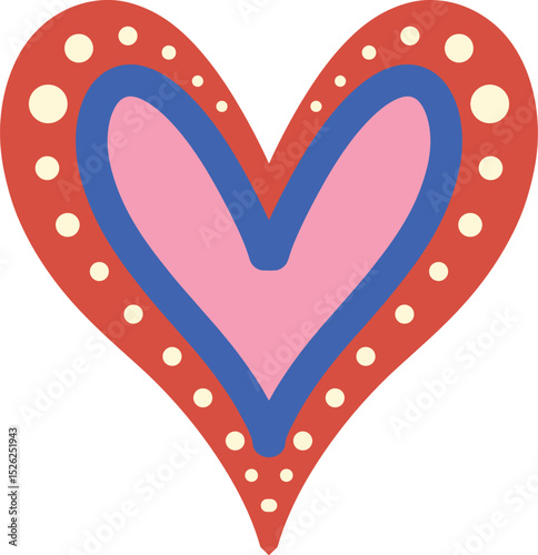 Stylized Heart Illustration for Valentine's Day