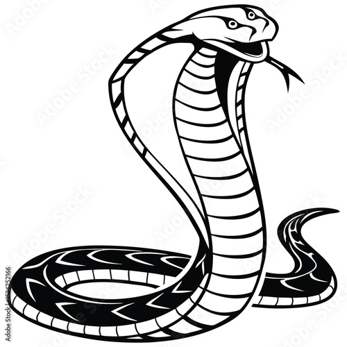 Cartoon snake vector illustration featuring a funny cobra design