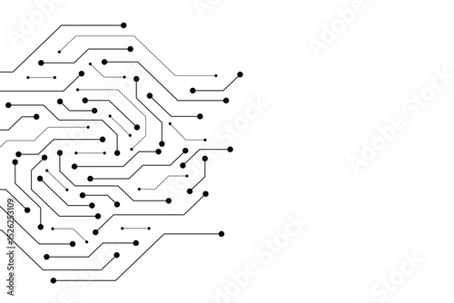 Abstract digital background with technology circuit board texture. Electronic motherboard illustration. Communication and engineering concept. Vector illustration
