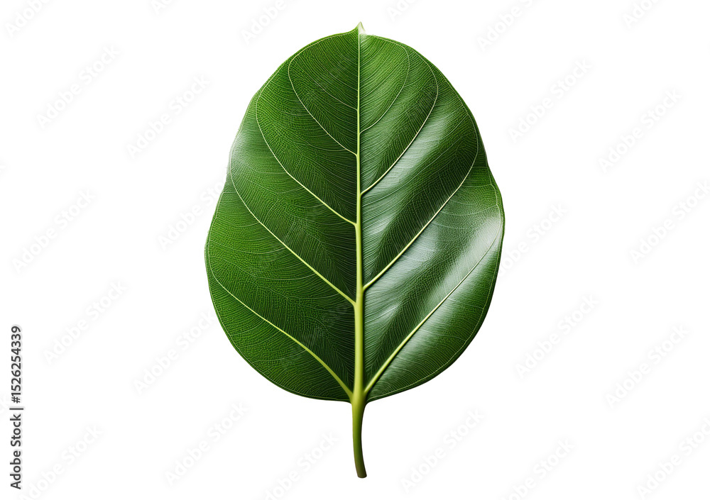 Obraz premium Ficus leaf isolated on transparent or white background