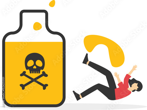 People who have been poisoned stock illustration

