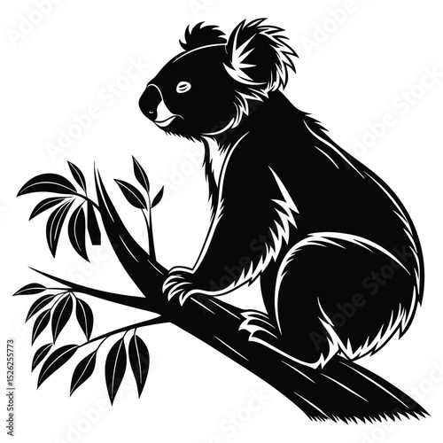 Cartoon tribal animal tattoo vector illustration with a wild tiger head and dragon silhouette design
