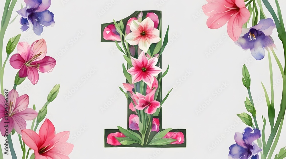 Fototapeta premium spring flowers border no.1