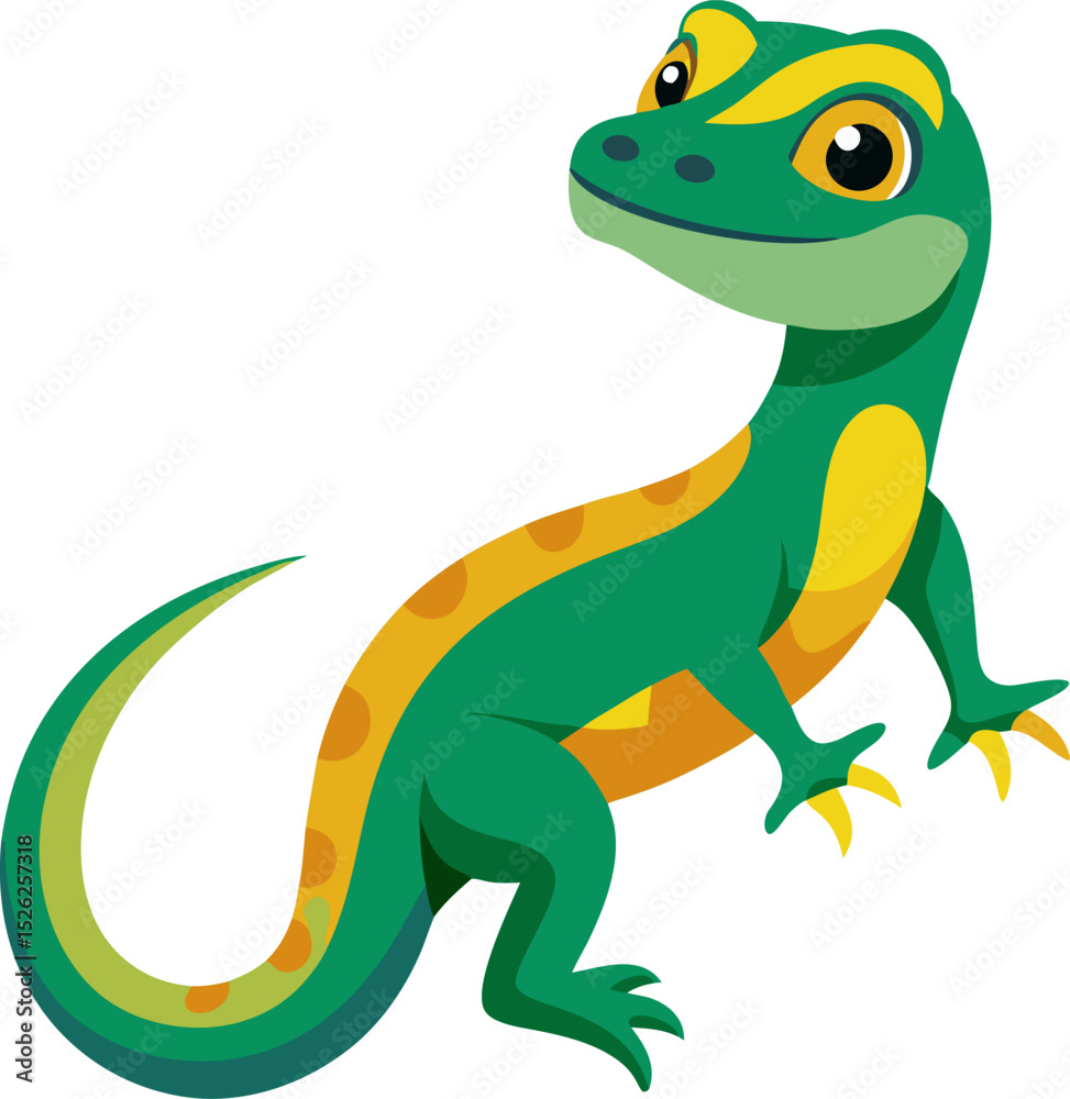 Fototapeta premium Lizard vector ,white background