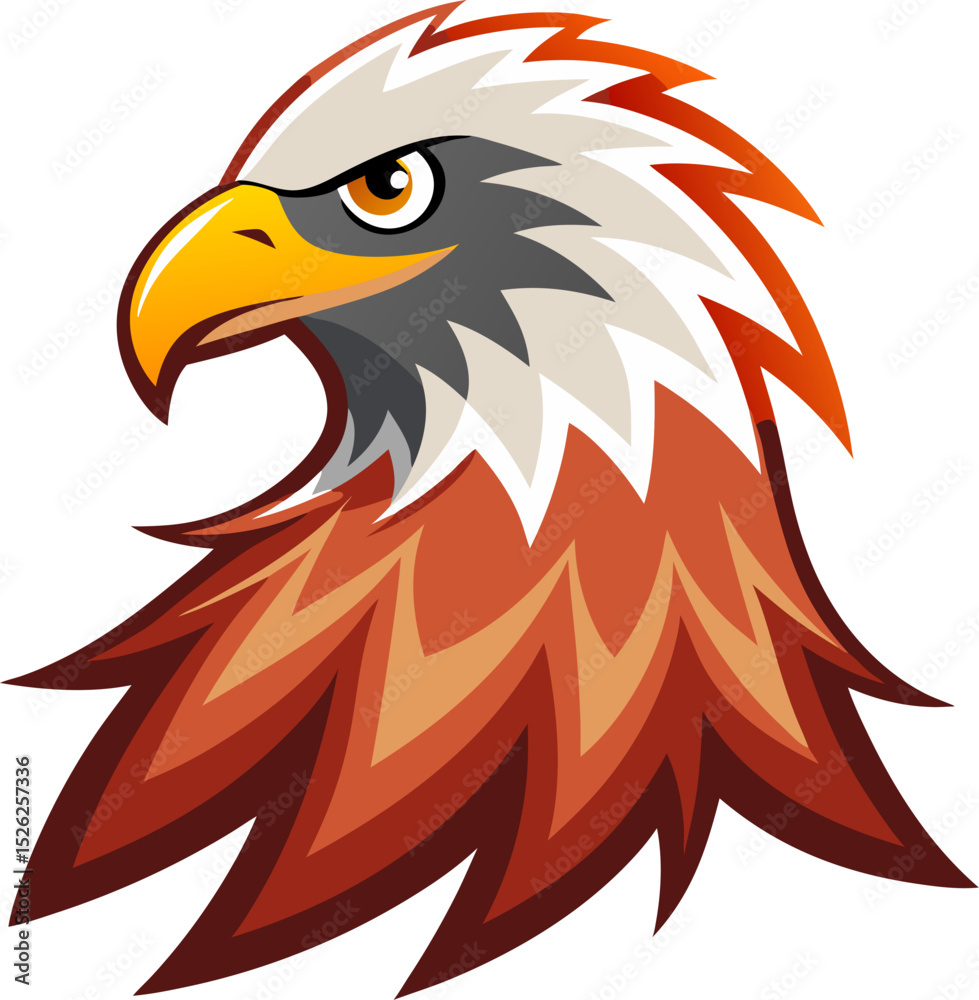 Obraz premium american eagle with red ribbon