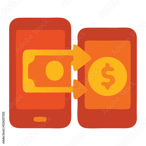 Instant mobile money transfer via smartphones with seamless connectivity, perfect for financial technology concepts or technology and business publications.