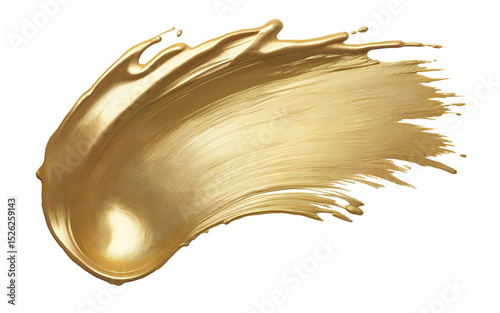 paint stroke smear on transparent background