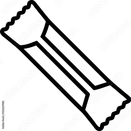 Sugar Pack Outline Isolated Simple Line Design Element
