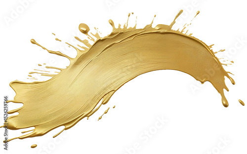 paint stroke smear on transparent background