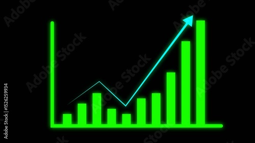 showing success concept. future target success business. Business growth infographic animation, business graph. chart board, diagram chart, chart graph. Business graph growth concept animation 4k