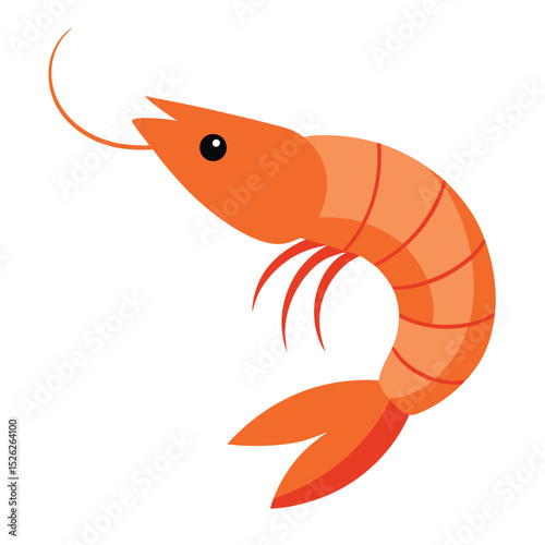 Fresh orange shrimp seafood ocean delicacy