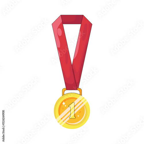 Illustration of first place gold medal
