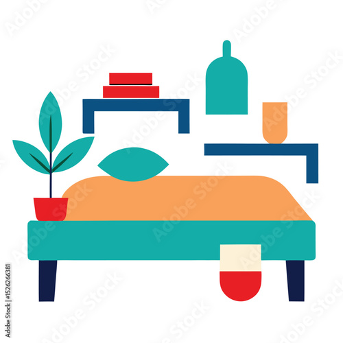 Modern minimalist bedroom design simple bedside tables