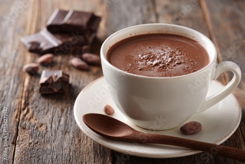  white cup of hot chocolate 