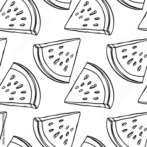watermelon fruit seamless pattern