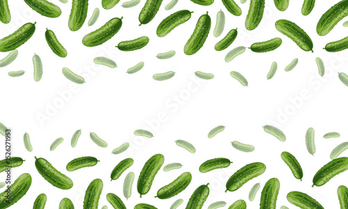 Cucumber Vegetable Border Frame Background