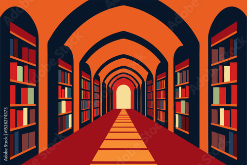 Endless Aisle of Knowledge A Journey Through the Library's Archways