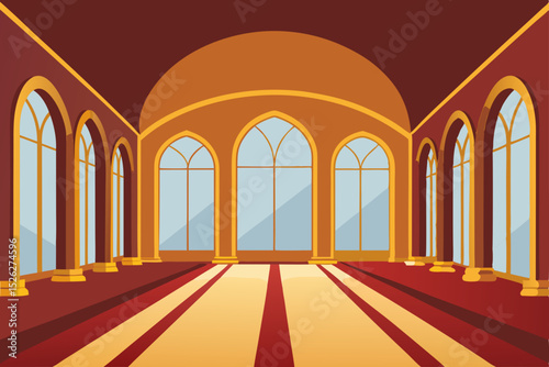 Grand Mosque Interior Architectural Splendor and Spiritual Serenity