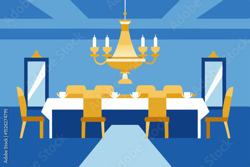 Elegant Dining Room Interior Design A Luxurious Table Setting with Chandelier