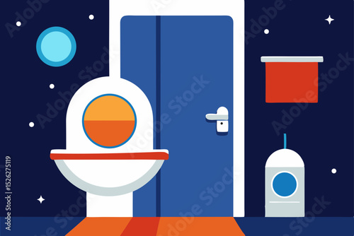 Futuristic Spaceship Interior A Doorway to the Cosmos