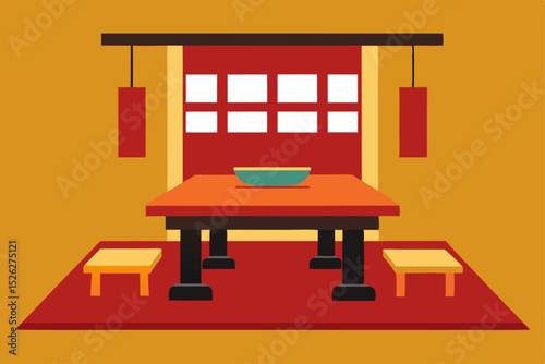 Serene Minimalist Japanese Dining Room Interior Design