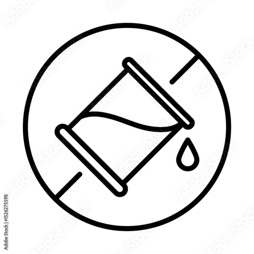 No Ink label.  Symbolizes ink-free, dye-free, and preservative-free products.