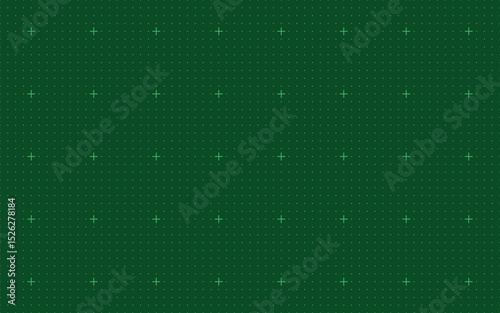 Dark green minimal dotted plus sign background seamless tech grid pattern futuristic layout abstract matrix digital surface texture wallpaper technology backdrop
