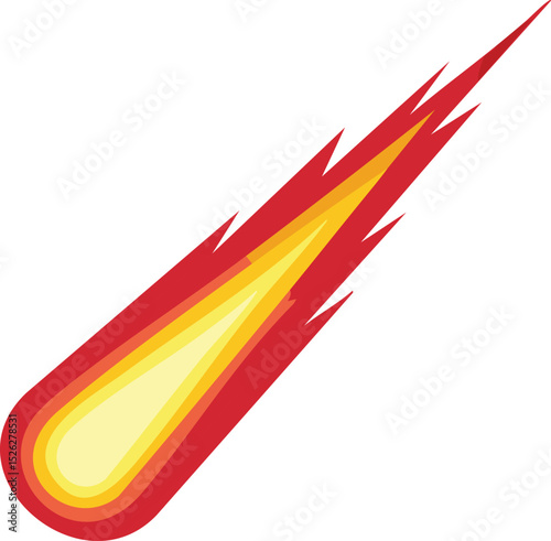meteor red blast vector illustration